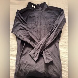 Under Armour Black Long-Sleeve Mock Neck Performance Shirt